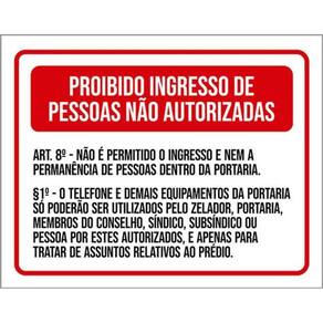 Kit 3 Placas Proibido Ingressos Pessoas Não Autorizadas