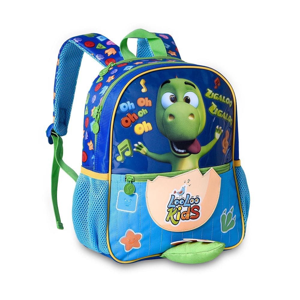Mochila De Costas Looloo Kids Com Lancheira Creche - Verde