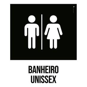Kit 3 Placas Banheiro Unissex Desenho