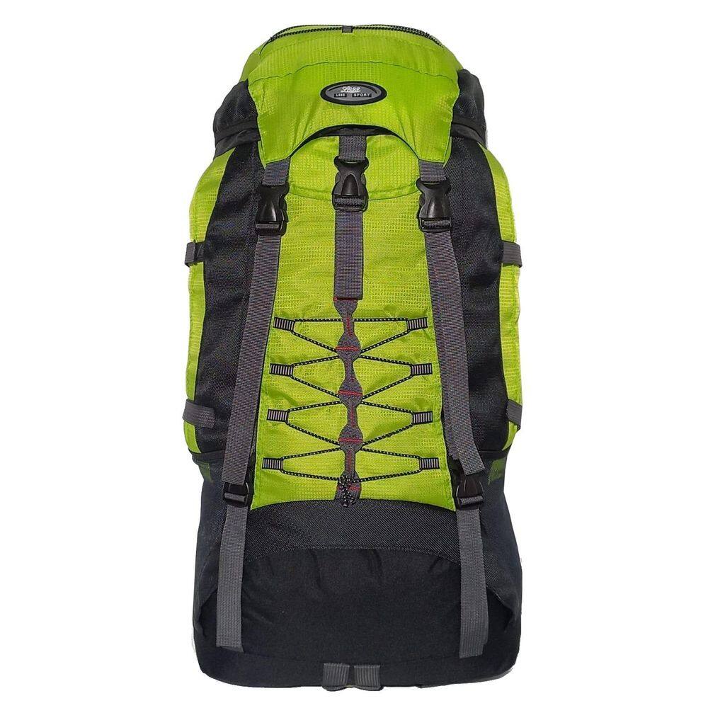 Mochila Camping Cargueira Impermeável Verde Limão