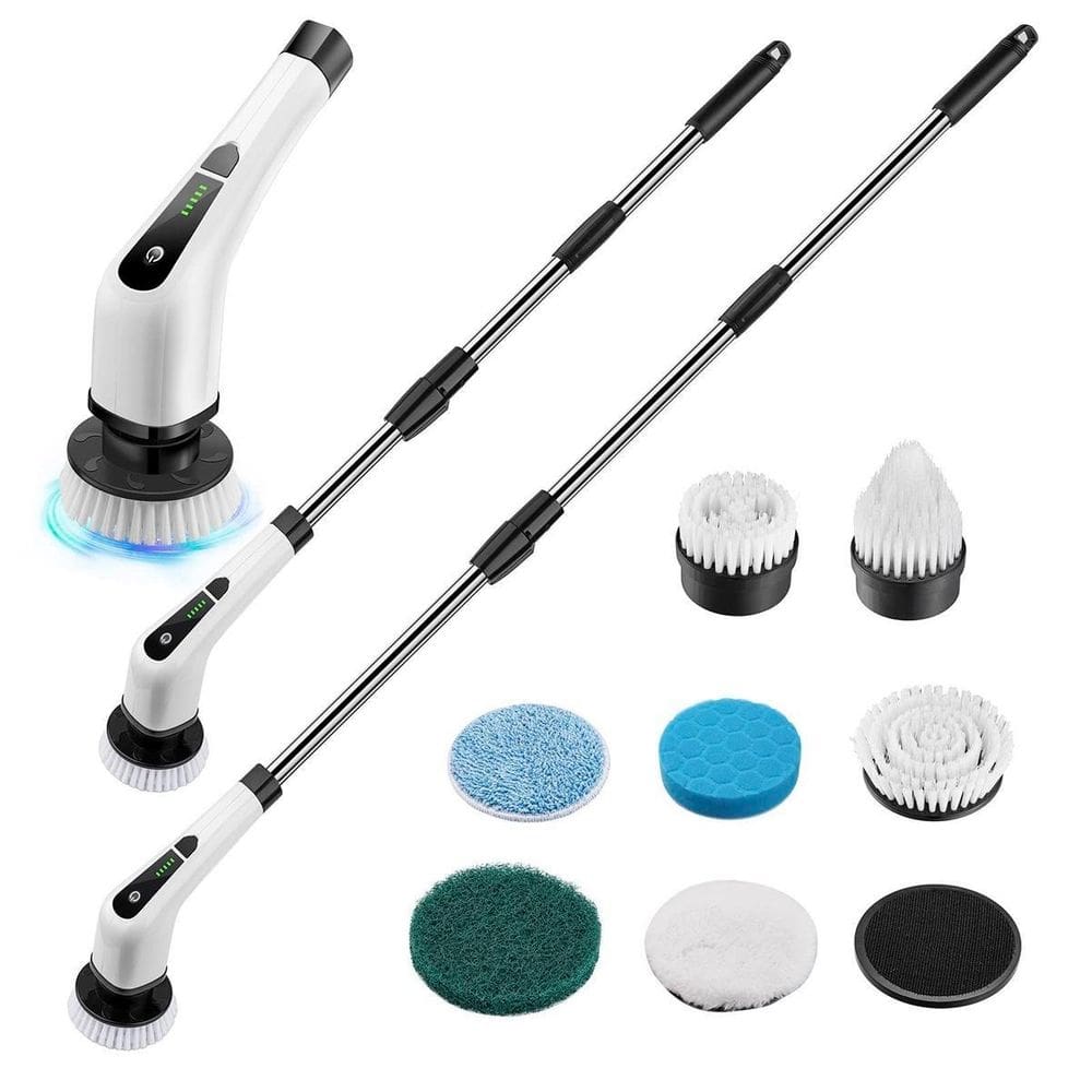 Esfregão Elétrico 360 Giratório S/Fio Limpeza Banheiro E