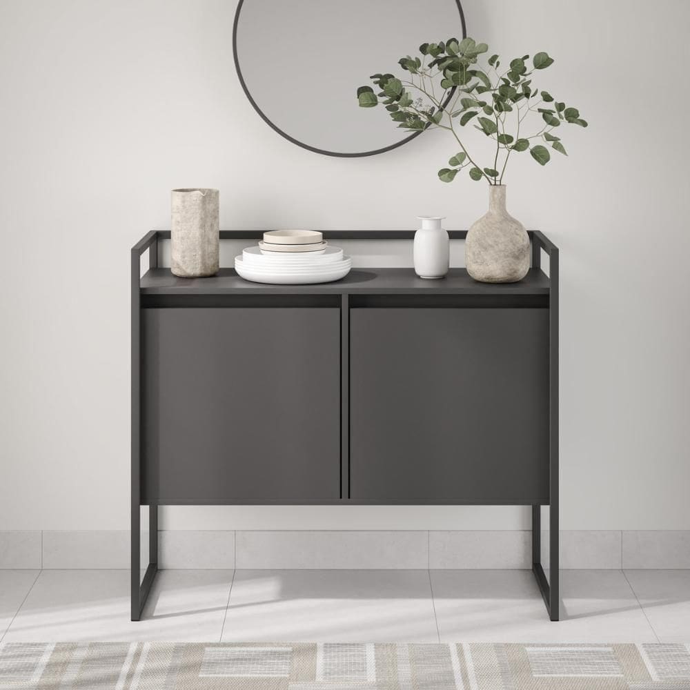 Aparador Buffet Para Sala Portugal Preto