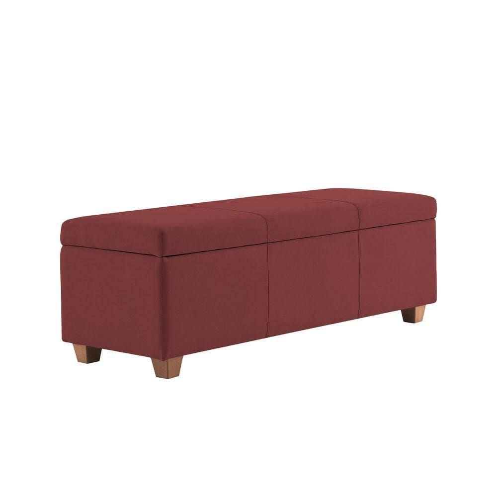 Recamier Bau Dubai 1,20m Suede Bordo - Inova Decorações