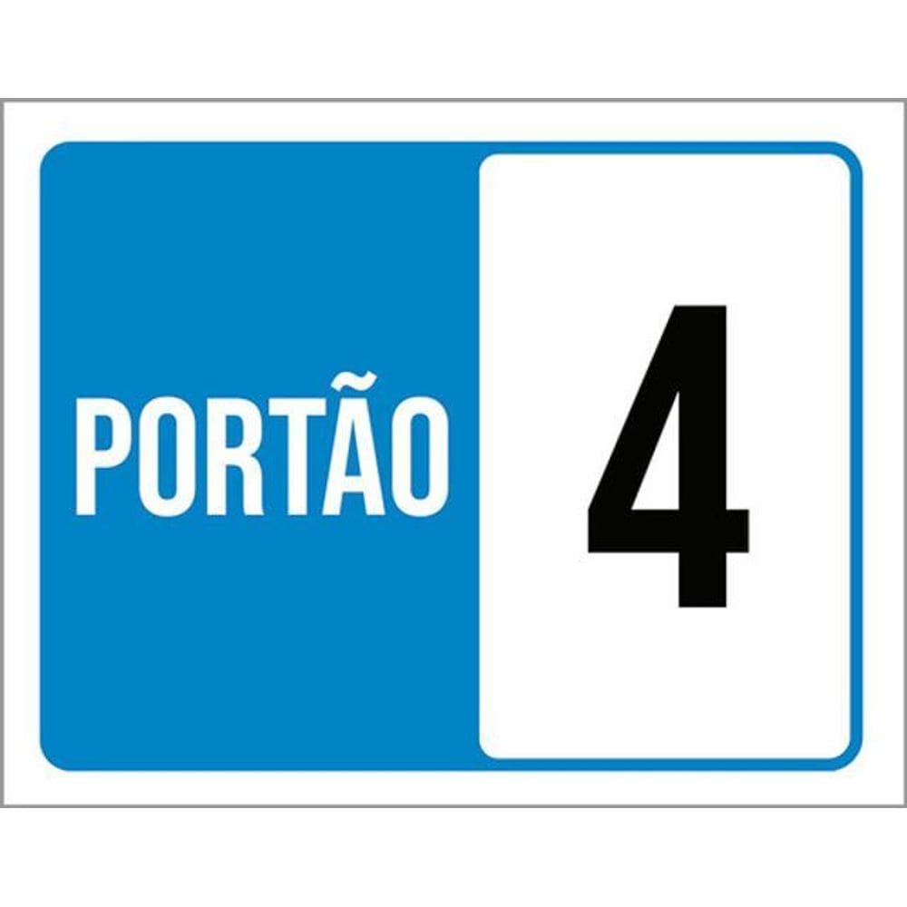 Kit 3 Placas Portão Azul 4