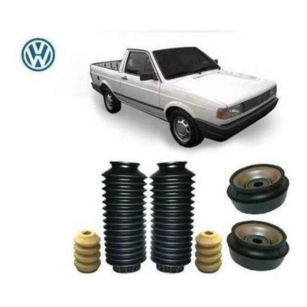 Par Kit Coxim Batente Coifa Volks Saveiro Quadrada Até 1994