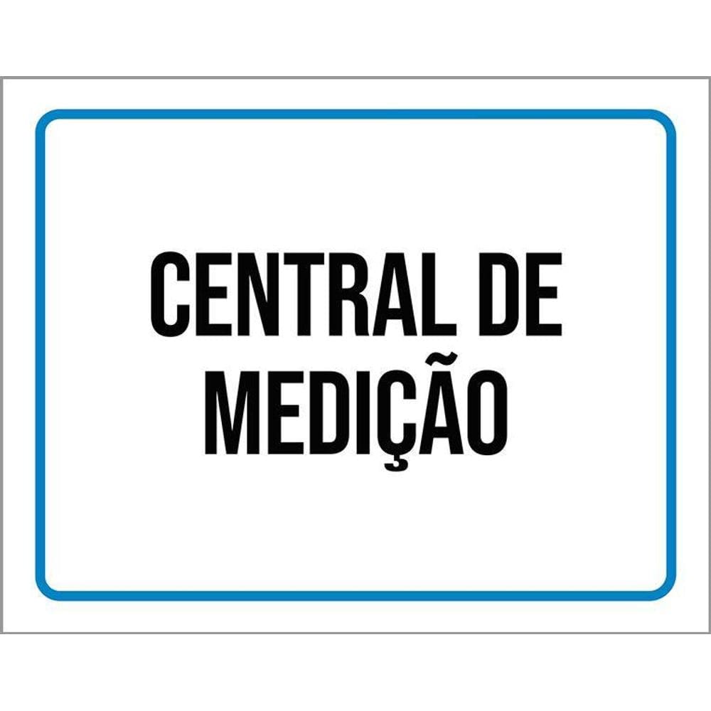 Placa Ambiente Sinalização Setor Central De Medição 36X46