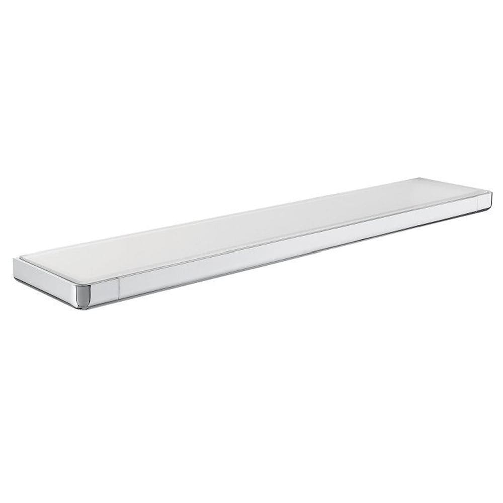 Kit com 2 Prateleira de Vidro 40cm Escala Roca Cromado