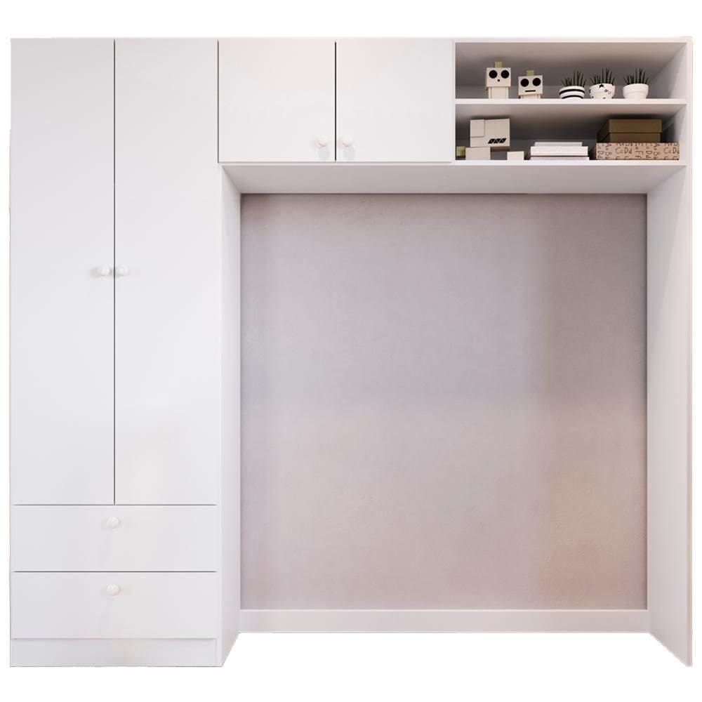 Guarda Roupa Infantil La007 Branco Comm Branco