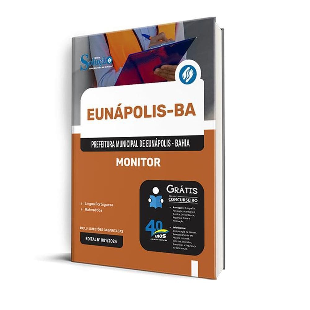 Apostila Prefeitura De Eunápolis Ba 2024 - Monitor