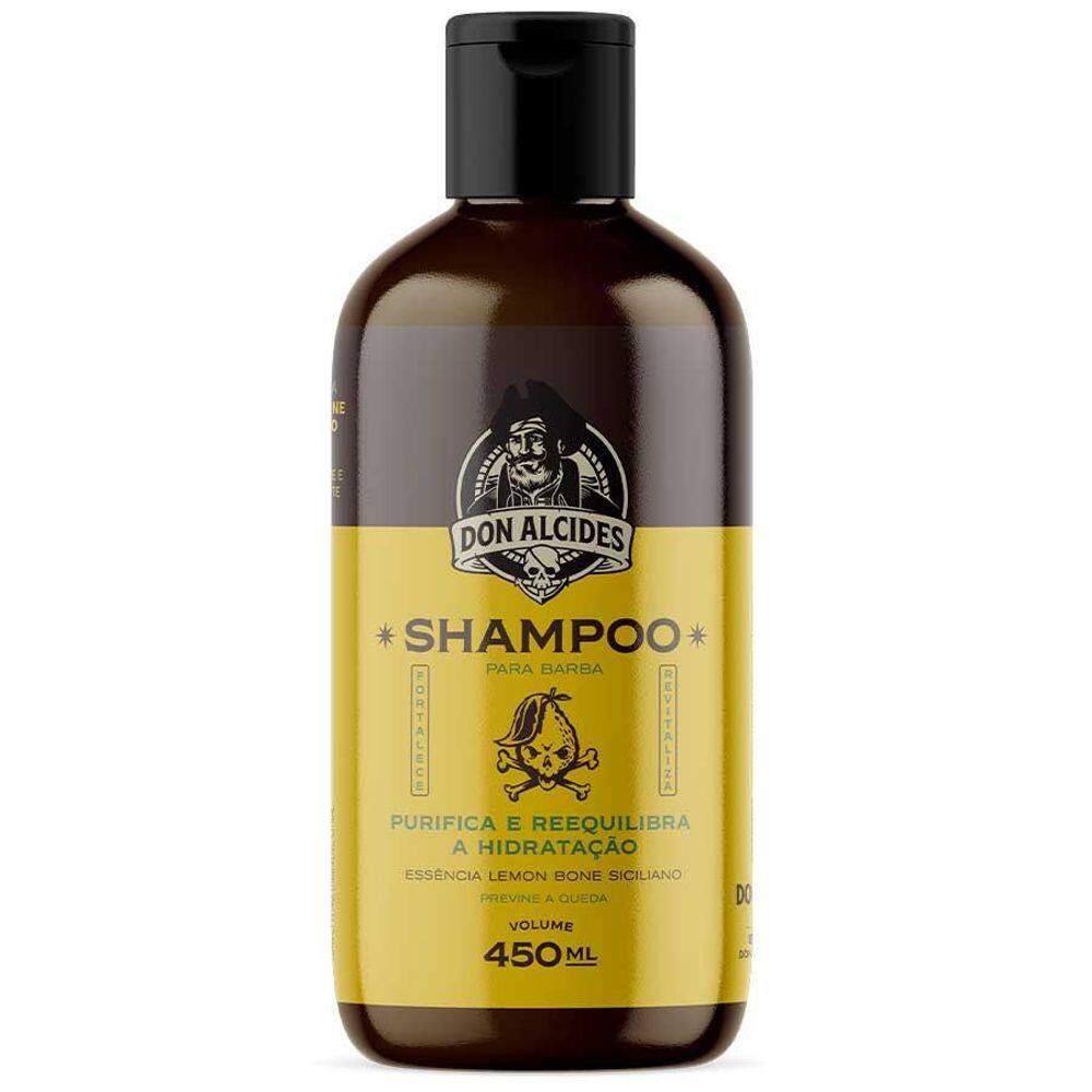 Shampoo Para Barba 450Ml Lemon Bone Siciliano Don Alcides