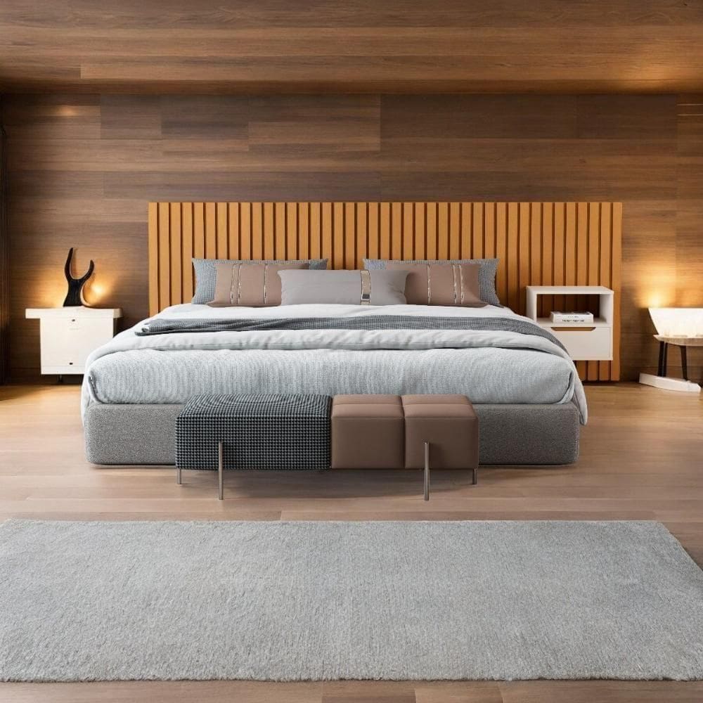 Cabeceira King Maracá Com 01 Mesa De Cabeceira Jb Móveis