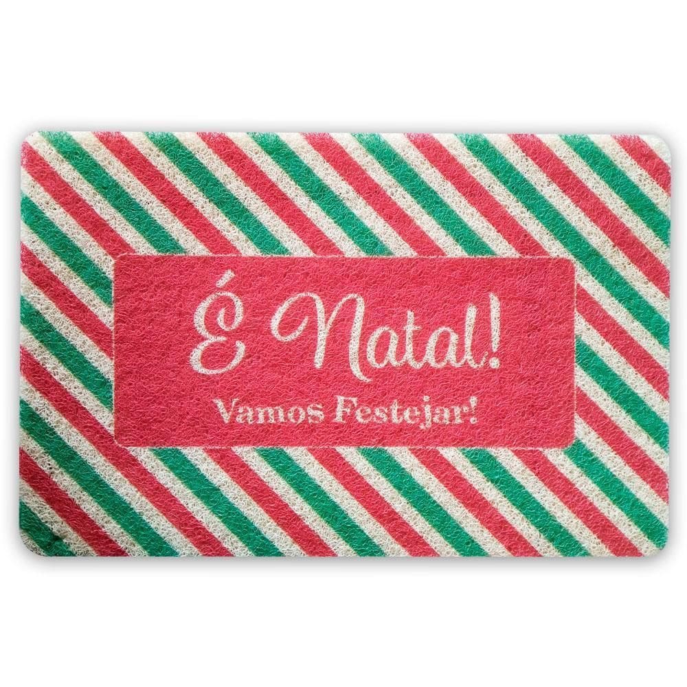 Tapete Natalino Decorativo 38X58Cm Vinil Vamos Festejar