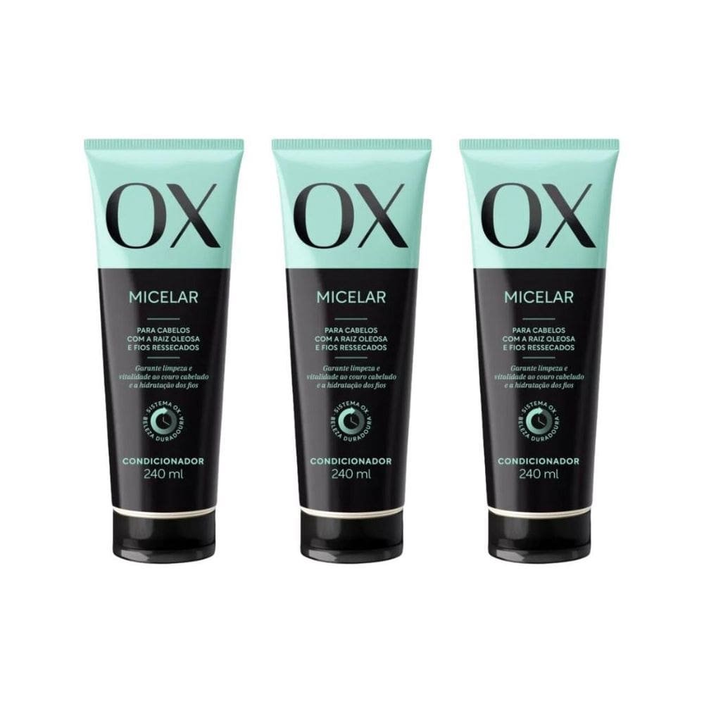 Condicionador Ox 240Ml Micelar - Kit Com 3Un