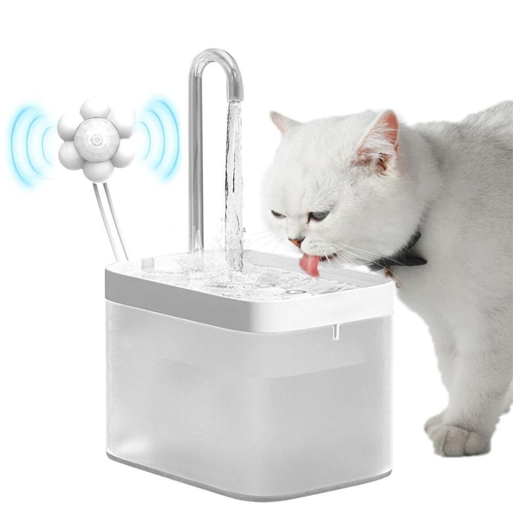 Bebedouro Fonte Gatos Água Sensor Presença Pet Branco