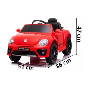 Mini Carro Infantil Volkswagen Fusca Beetle Dune Vermelho