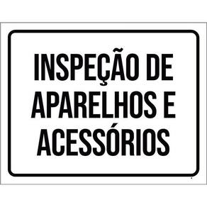 Kit 3 Placas Sinalização Setor Inspeção Aparelhos Acessórios