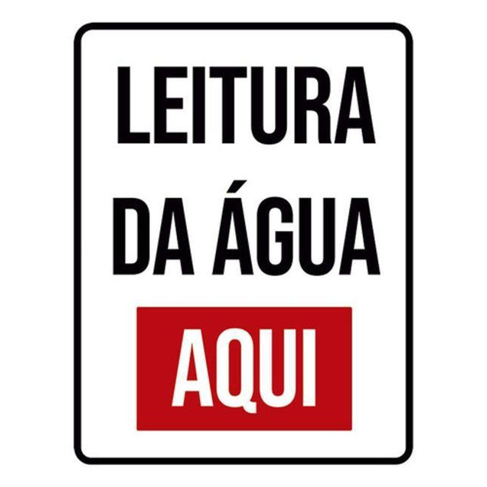 Kit 3 Placas Leitura Da Água Aqui