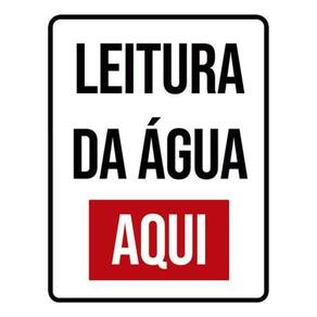 Kit 3 Placas Leitura Da Água Aqui