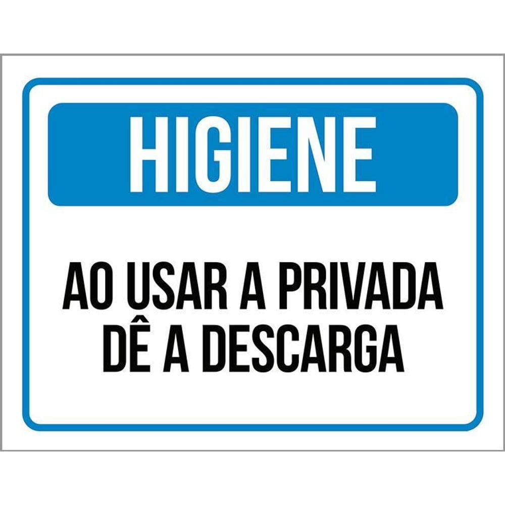 Kit 3 Placas Higiene Ao Usar Privada De Descarga