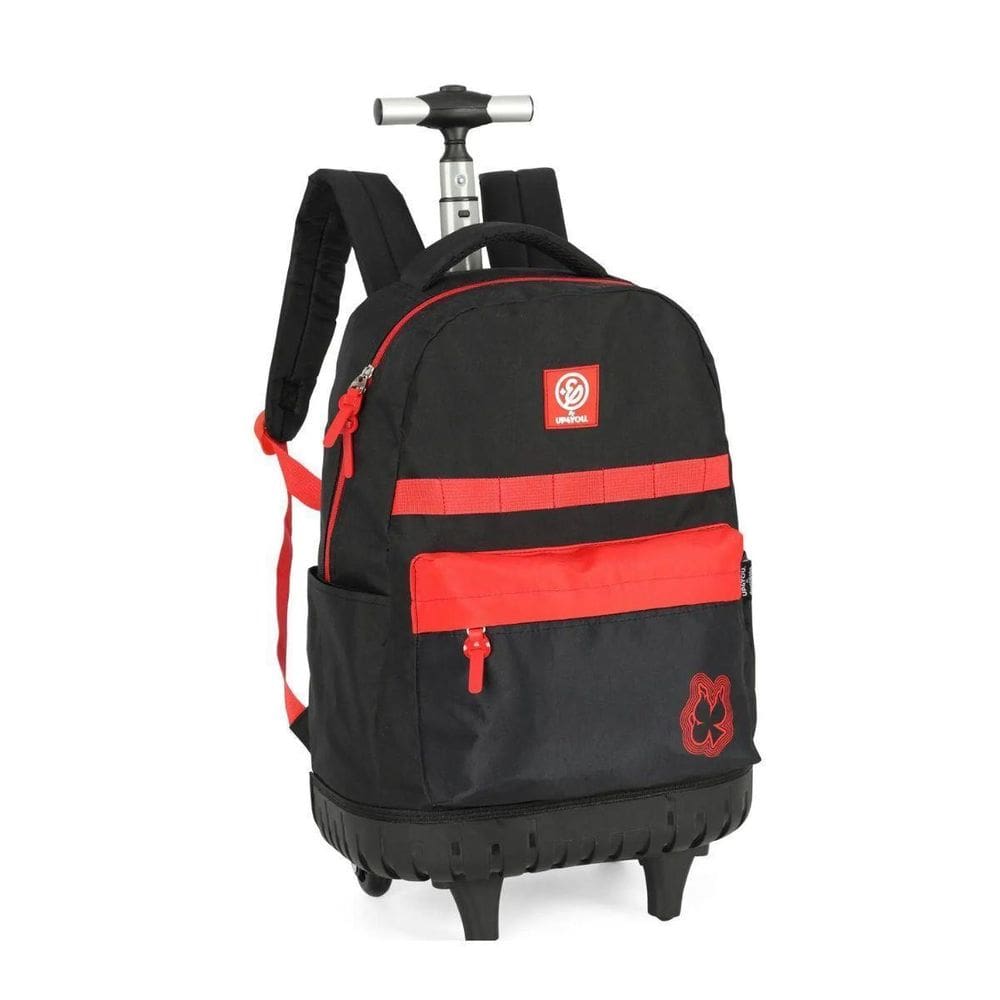 Mochila Escolar De Rodinhas Preta Enaldinho Up4You Luxcel