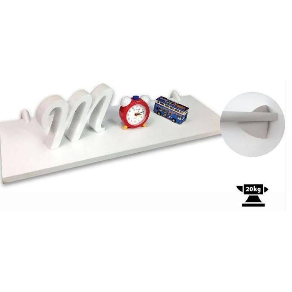 Kit Suporte Facil Para Prateleira 15 mm Cor Branco
