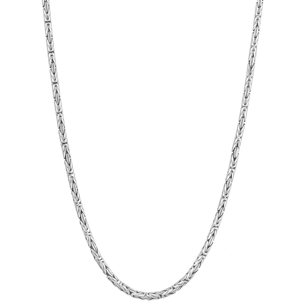Conjunto 3.5mm Corrente E Pulseira Bali Ponto Peruano Em Prata 925