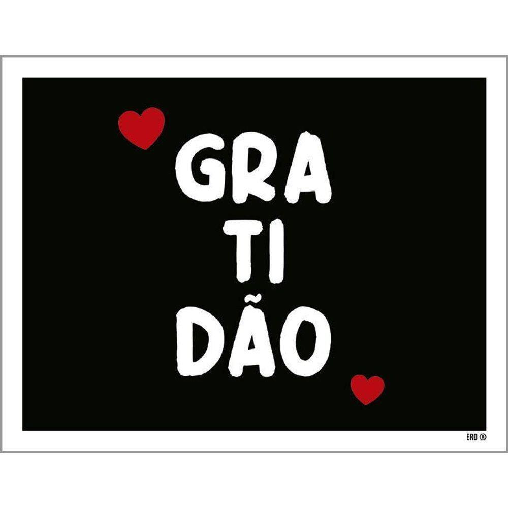 Kit 3 Placas Decorativa - Gratidão