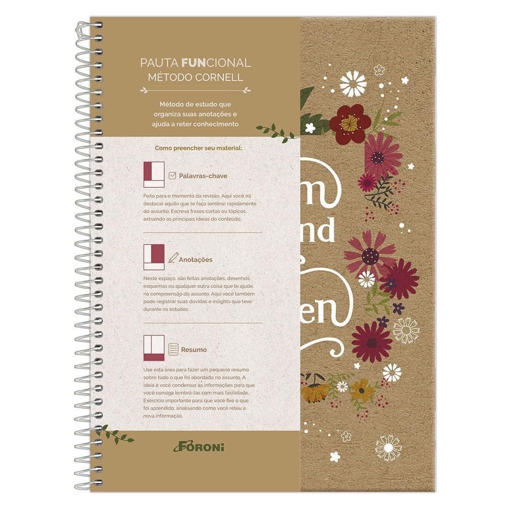 Caderno Univ 1 Matéria 80Fls Pauta Funcional Kraftart Foroni