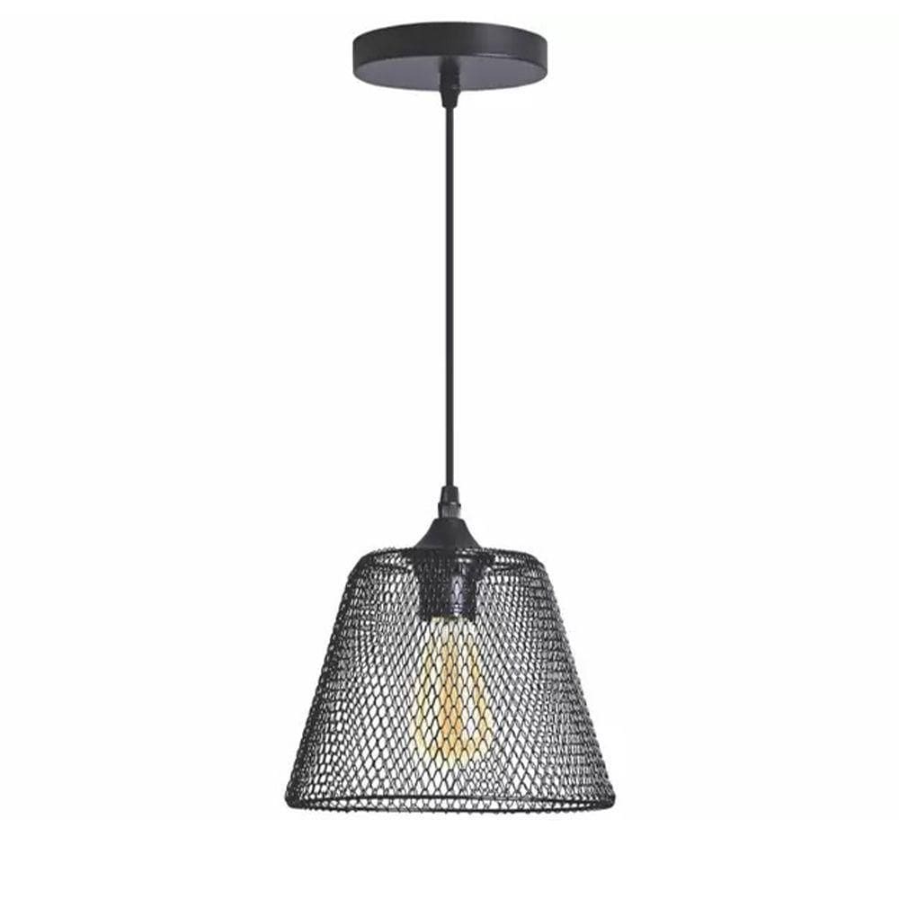 Lustre Cupula Abajur Pendente Aramado Metal Decoraçao
