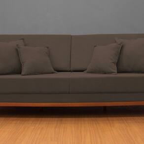 Sofá Fixo Living Barcelona com 200 Cm Marrom