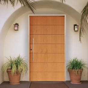 Porta Pivotante Belíssima Imbuia 2 Padrão Imbuia Batente 14 Puxador Tubo 60cm 140 X 210 Direito Natural