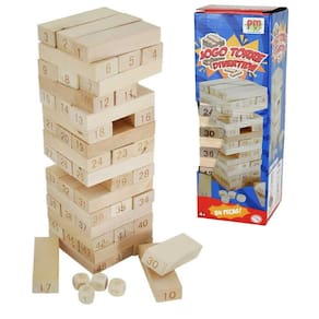 Brinquedo Infantil Jogo Mesa Caiu Perdeu Madeira 54 Peça Mdf