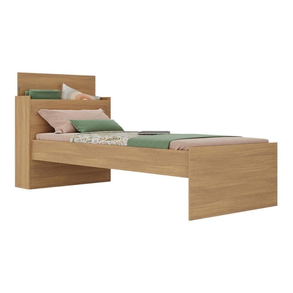 Cama De Solteiro Com Colchão Incluso e Baú Embutido Multimóveis Mp4232 Rustic Rustic