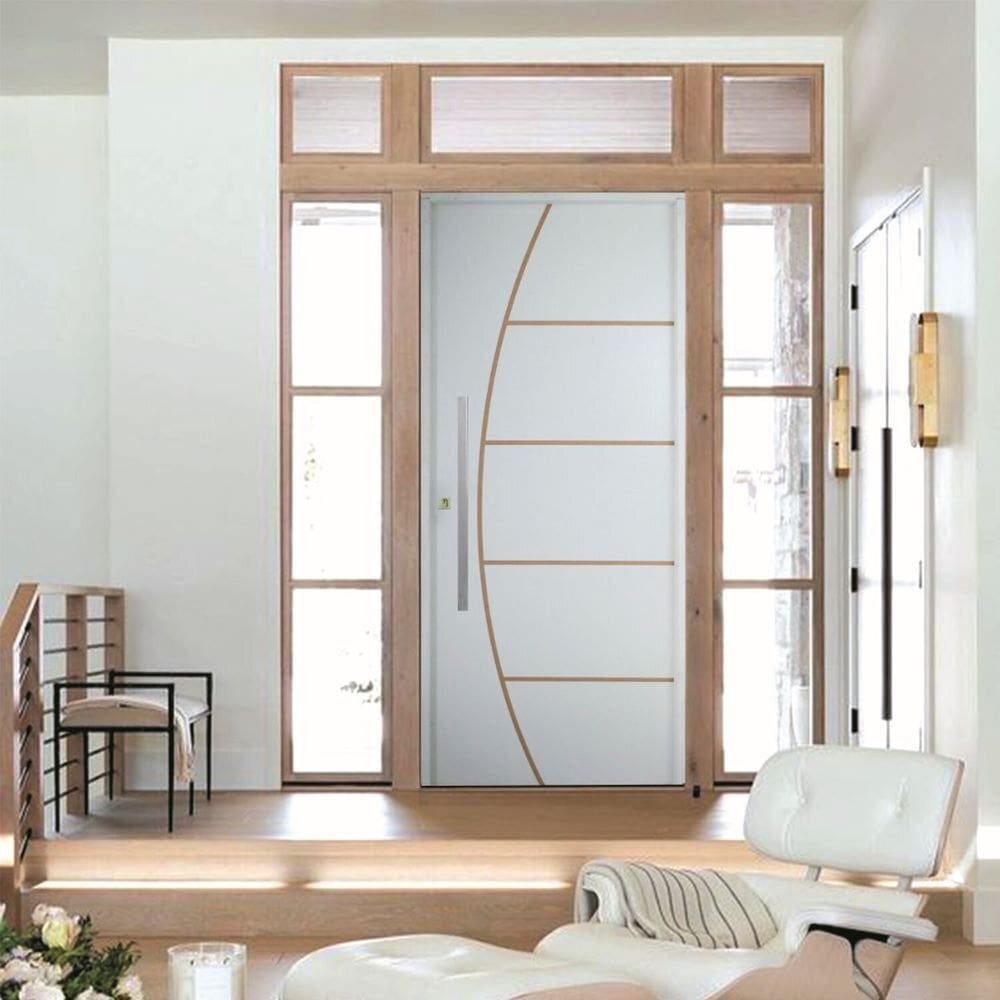 Porta Belíssima 6 Prime Batente 14 Puxador Barra Chata 60cm 82 X 210 Direito