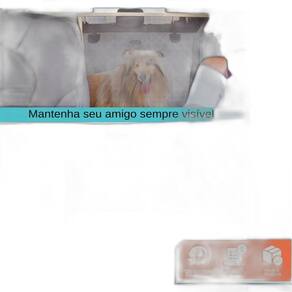 Kit Capa Pet Protetora Banco Traseiro Cinza Premium + 2