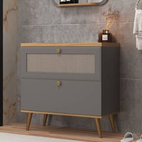 Gabinete de Banheiro 80cm sem Cuba Ref 800 Cinza /Itapuã