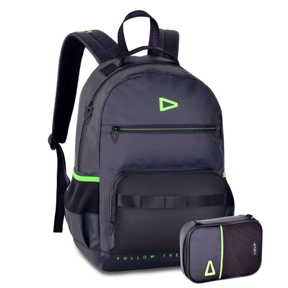 Kit Mochila Costas 17,5" Loud Oficial Gamer Estojo Escolar