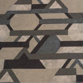 Tecido Impermeável Estampado Málaga 38 Geométrico Preto