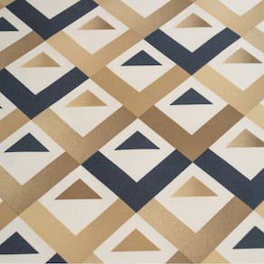 Tecido Impermeável Estampado Málaga 05 Geométrico Azul