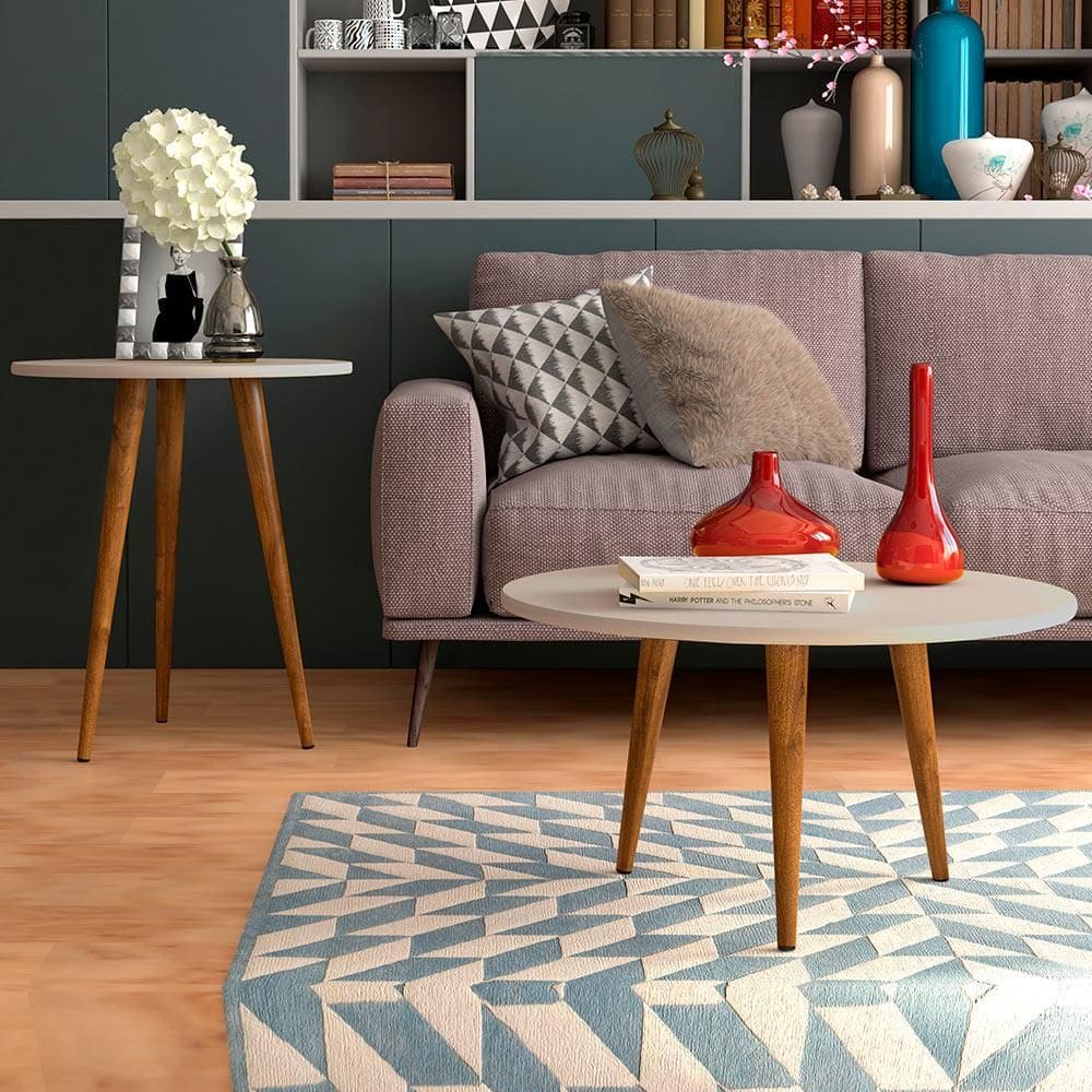 Conjunto Mesa Centro Mesa Apoio Decorativa Skinny Demolição
