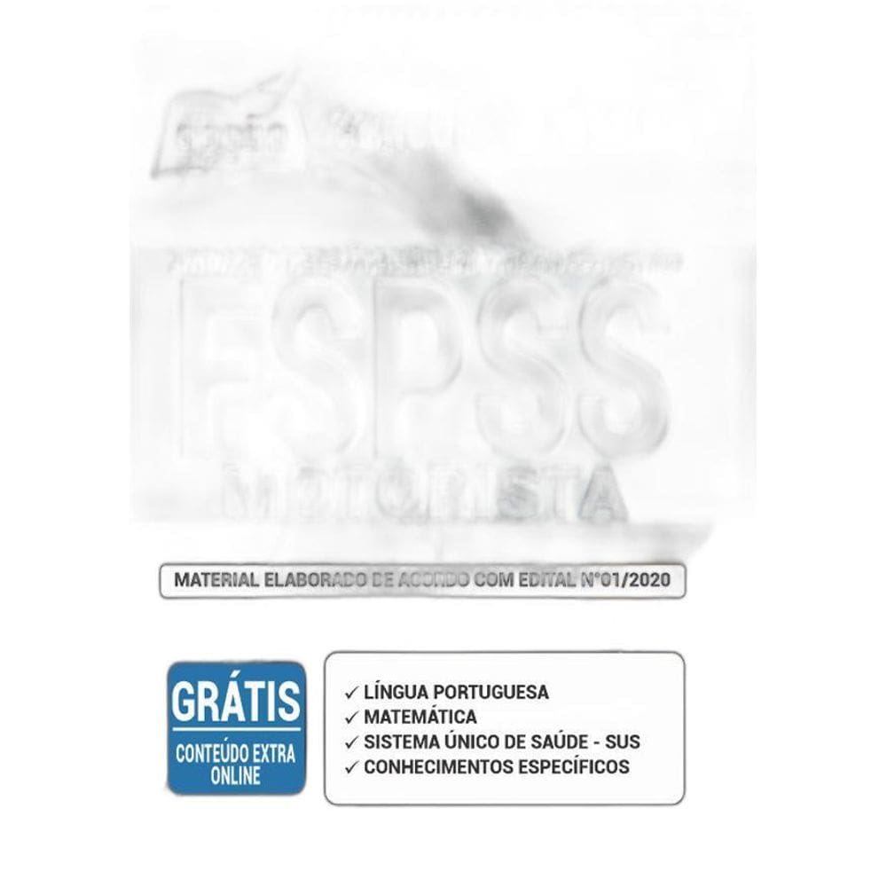 Apostila Concurso Fspss Sp - Motorista