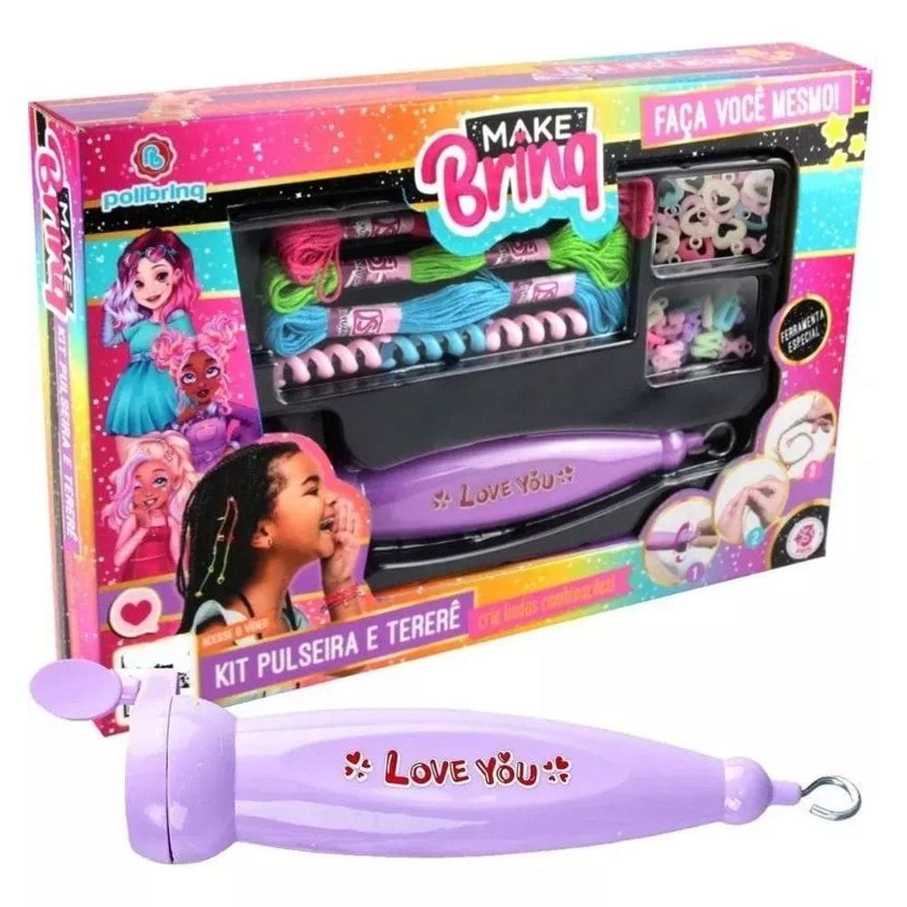 Kit De Pulseira e Tererê Make Infantil Polibrinq - MK54