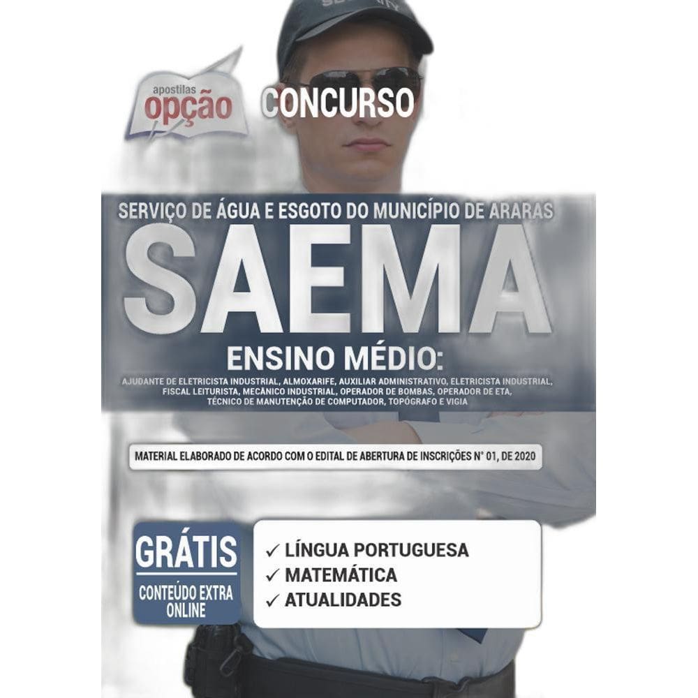 Apostila Concurso Saema De Araras Sp - Ensino Médio