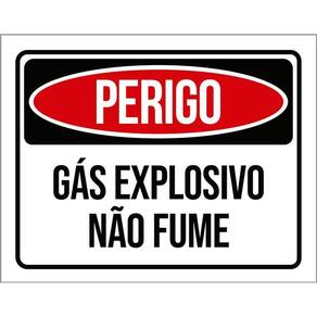 Placa Perigo Gás Explosivo Não Fume 36X46