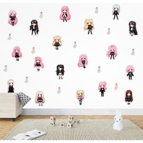 Adesivo De Parede K-Pop - Miniaturas De Garotas Kpop Teens