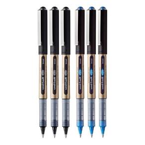 Kit 06 Canetas Uni Ball Eye 1.0mm Broad À Prova D`água UB-150-10 Rollerball Pen