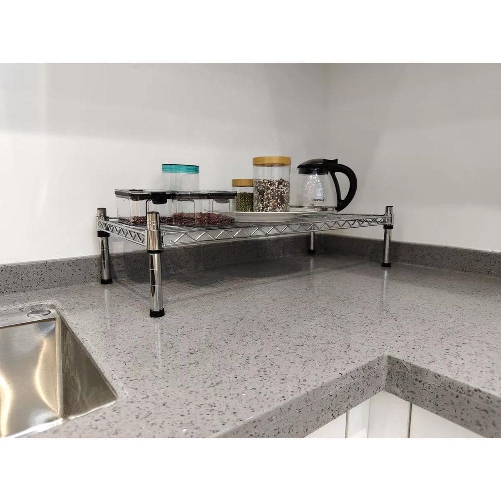 Kit Cozinha Prateleiras Aramadas Para Organizar - Cromado