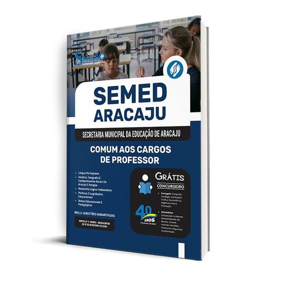 Apostila Semed Aracaju 2024 - Comum Aos Cargos De Professor
