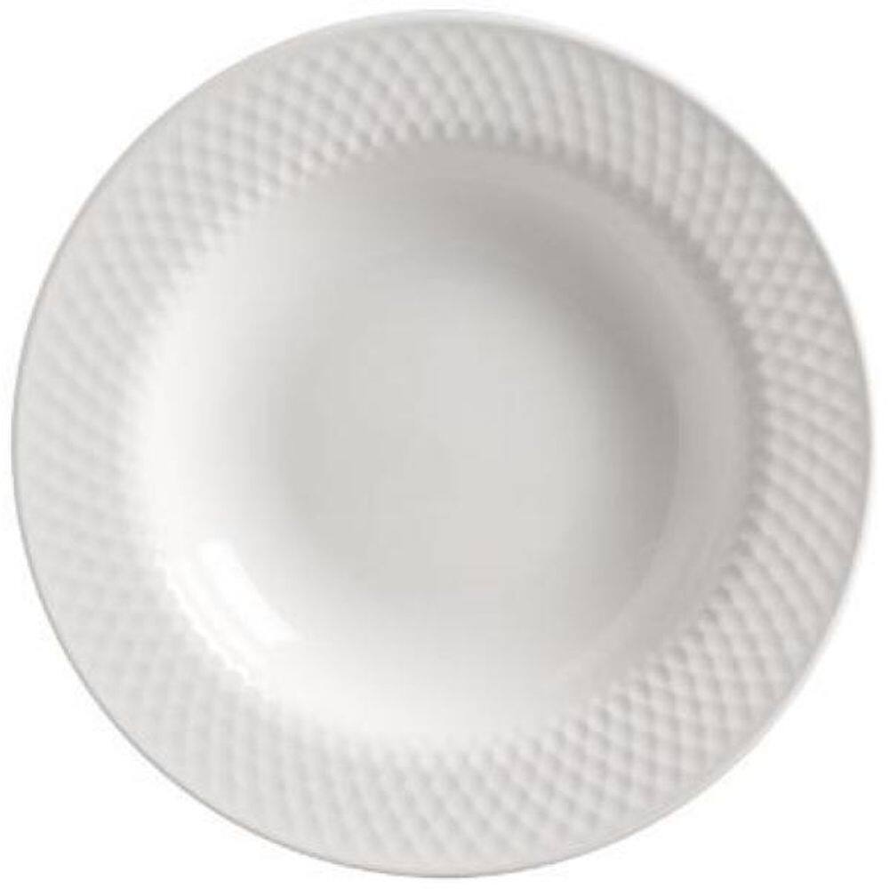 Conjunto Com 6 Pratos Fundo Satin White 25Cm