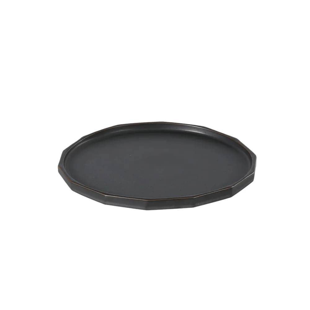 Bandeja Decorativa de Cerâmica Preto 31,5cm VI0013 BTC